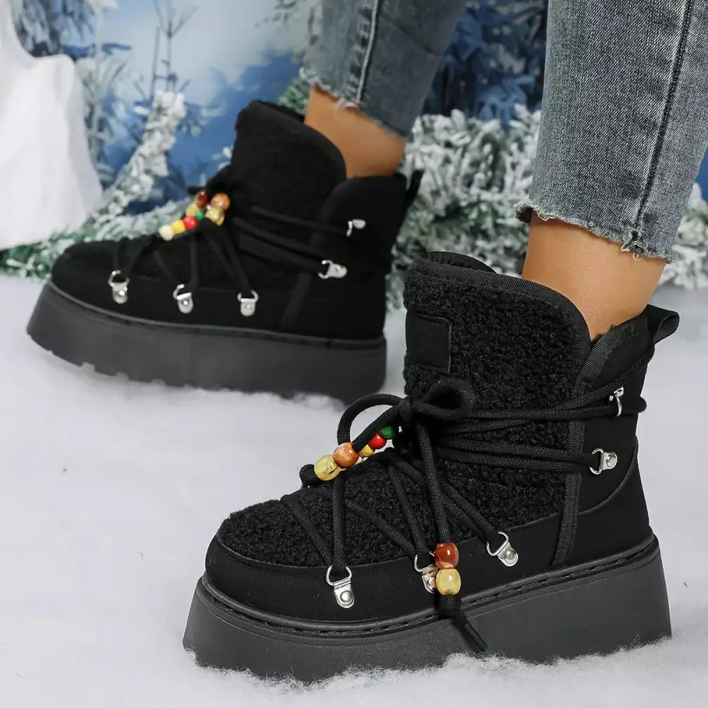 Lace Up Platform Winter Boots