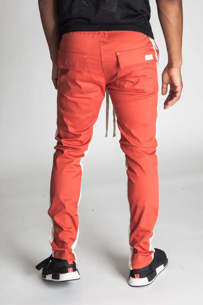 Men's Relaxed Skinny Raw Hem Track Pants