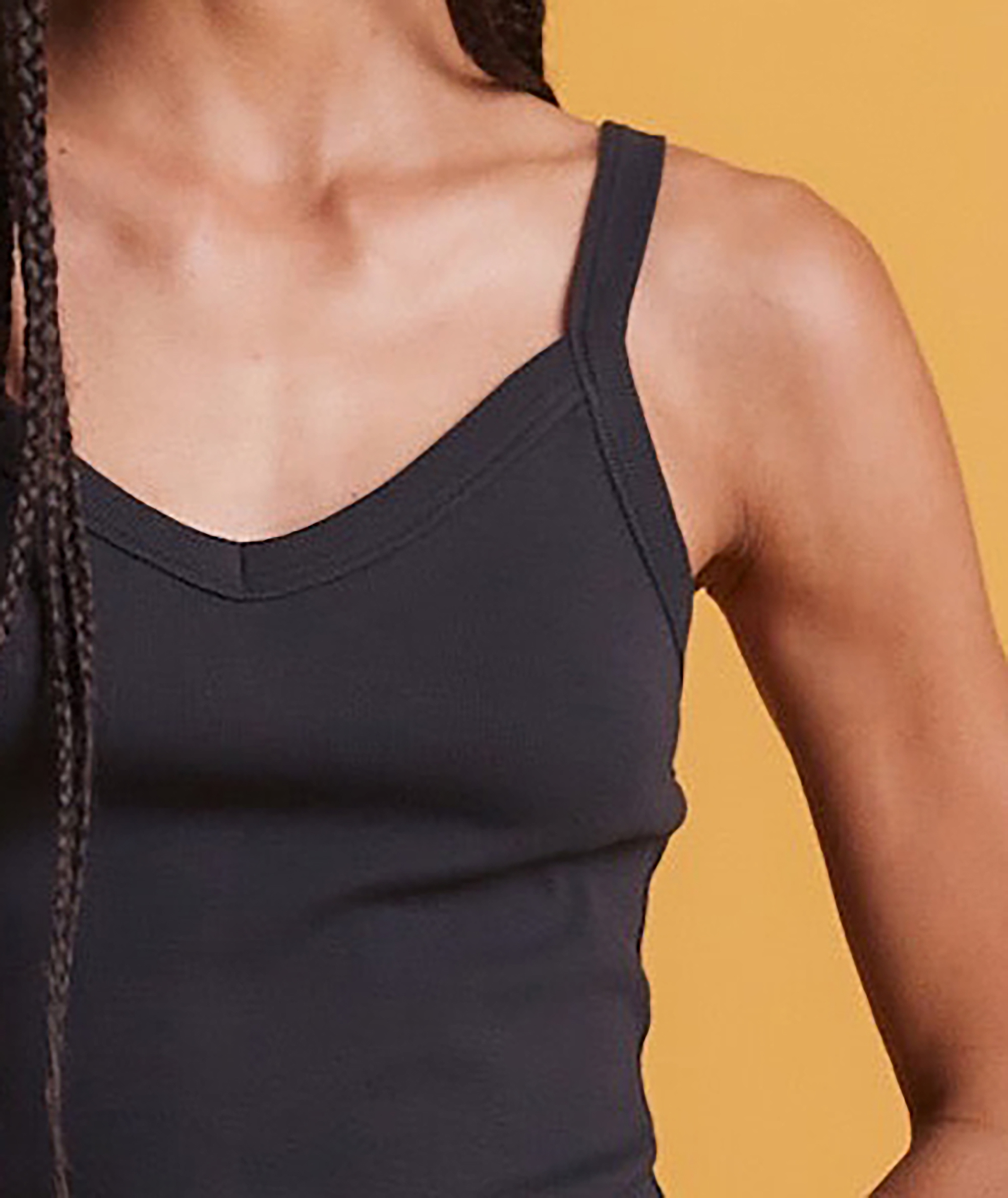 Black Sleeveless Simple Midi Dress