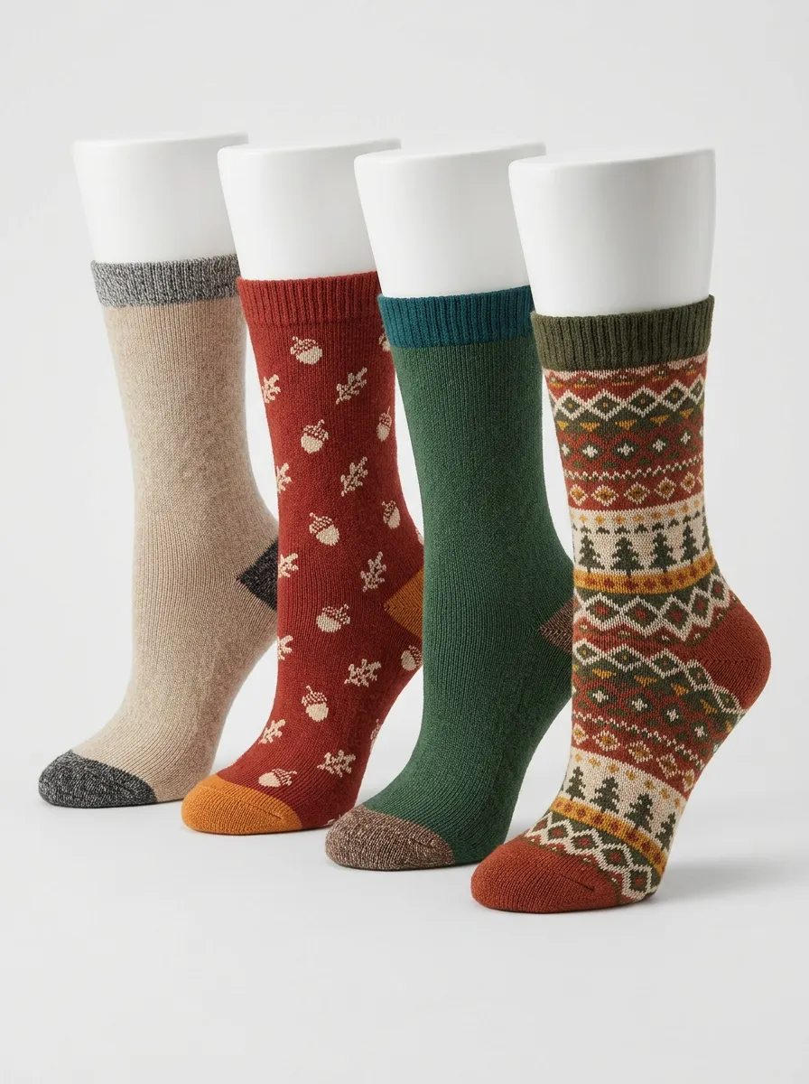 Nature Four-Pair Casual Socks