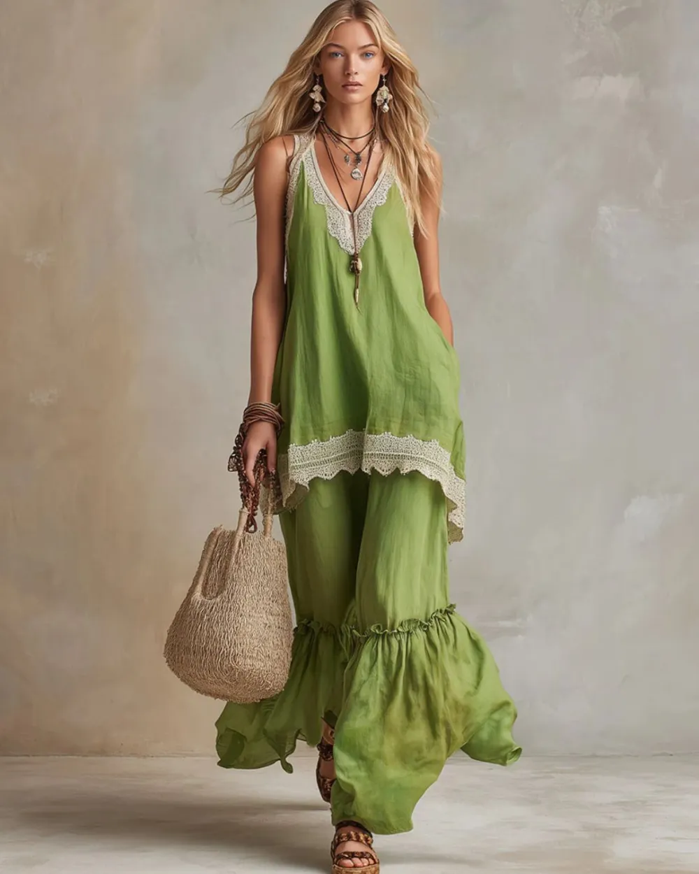 Ruffle Hem Coordinated Set