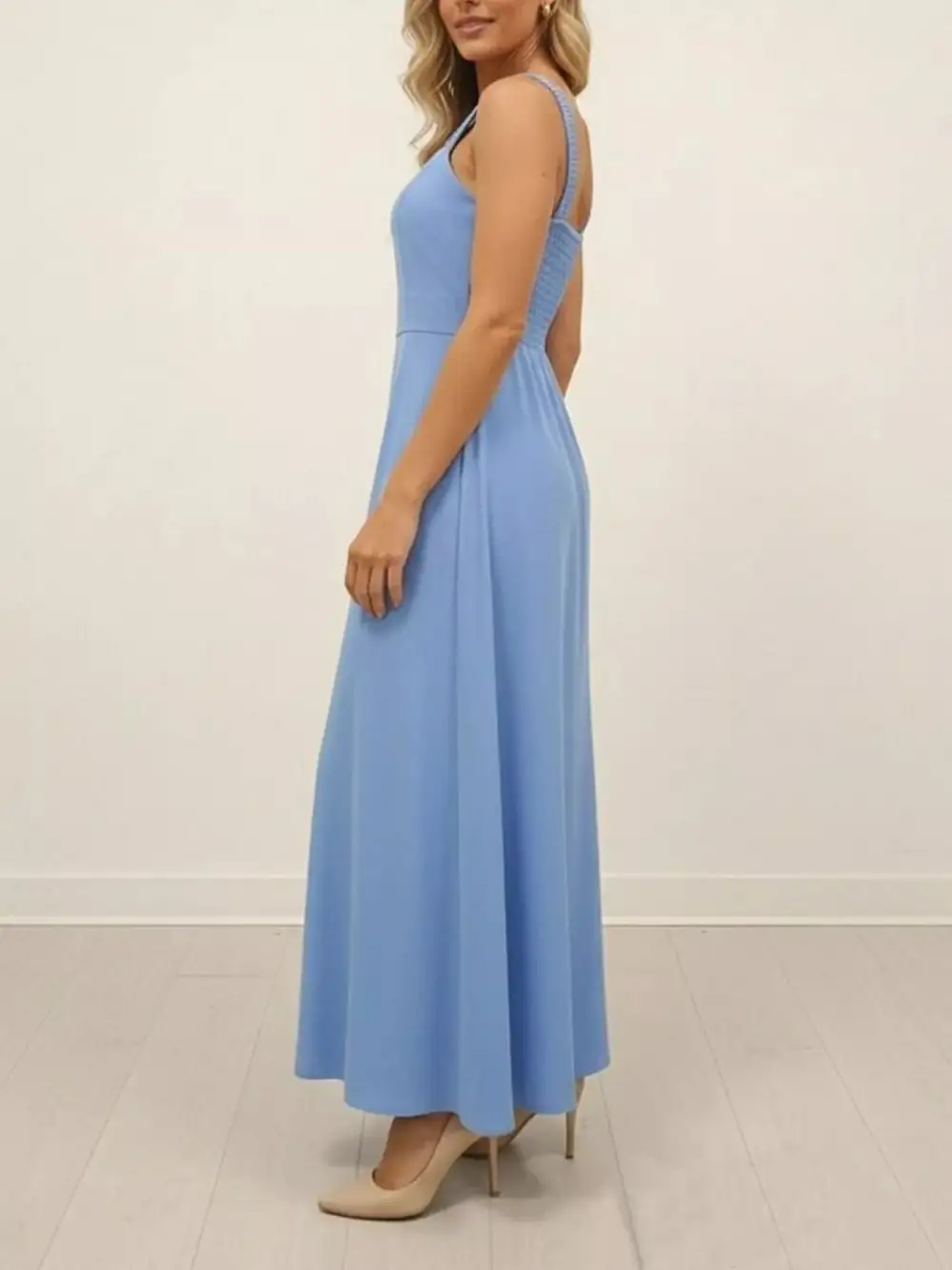 Clean Line Slit Maxi Dress