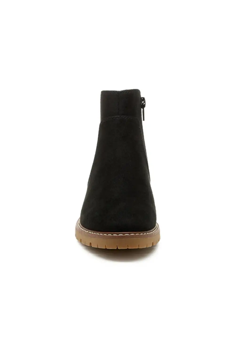 Classic Suede Zip Entry Ankle Bootie