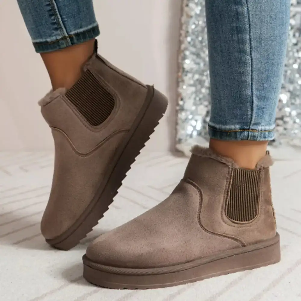 Soft Round Toe Platform Boots