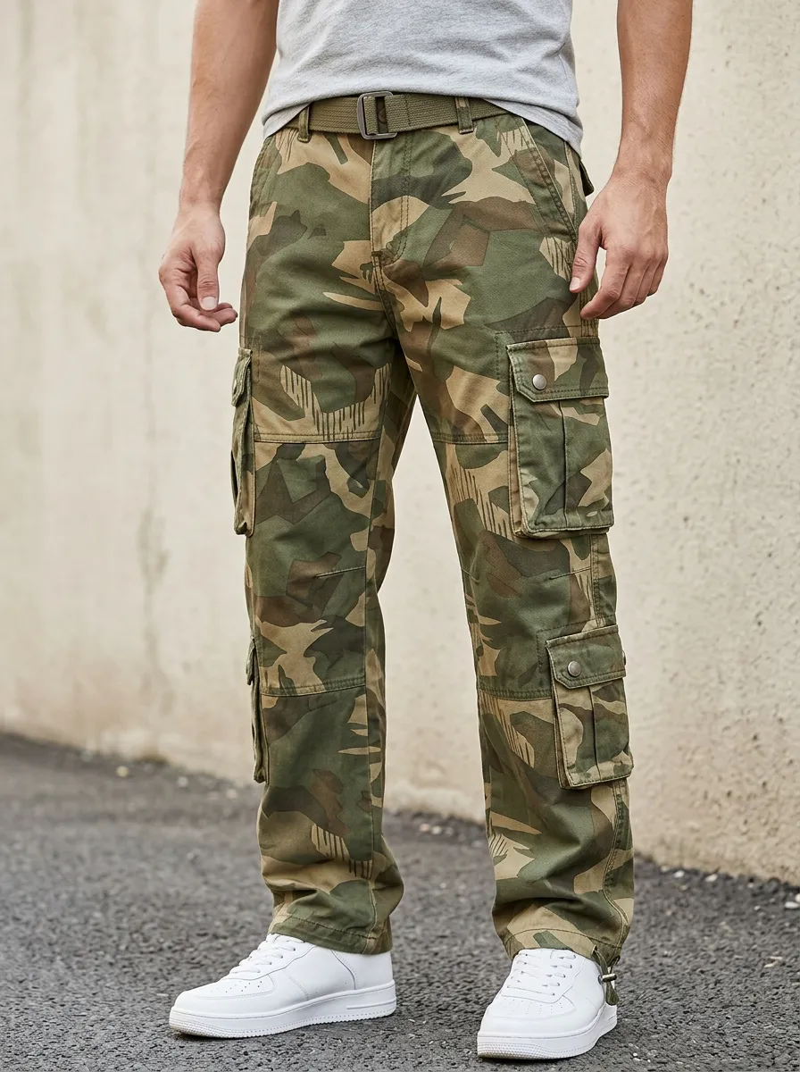 Trail-Ready Camouflage Camouflage Cargo Pants