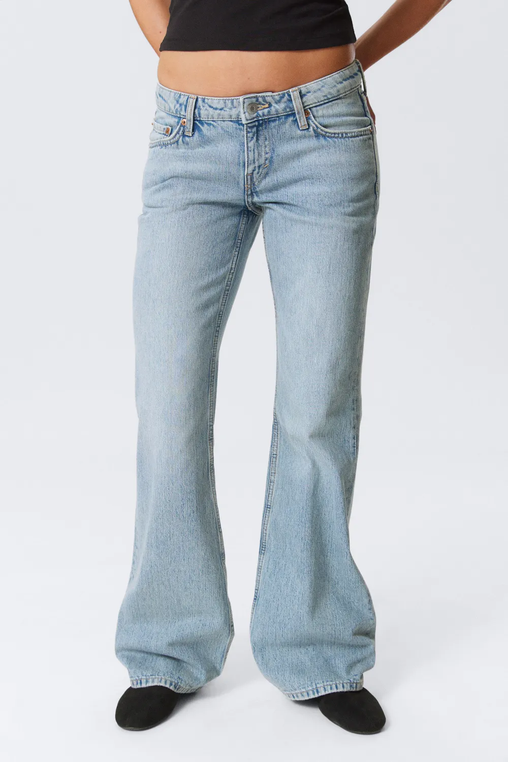 Button Bootcut Slim Jeans
