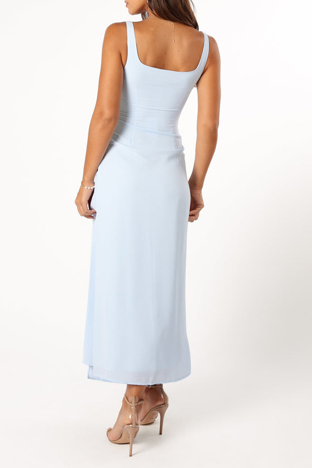 SLEEVELESS SLIT MAXI DRESS