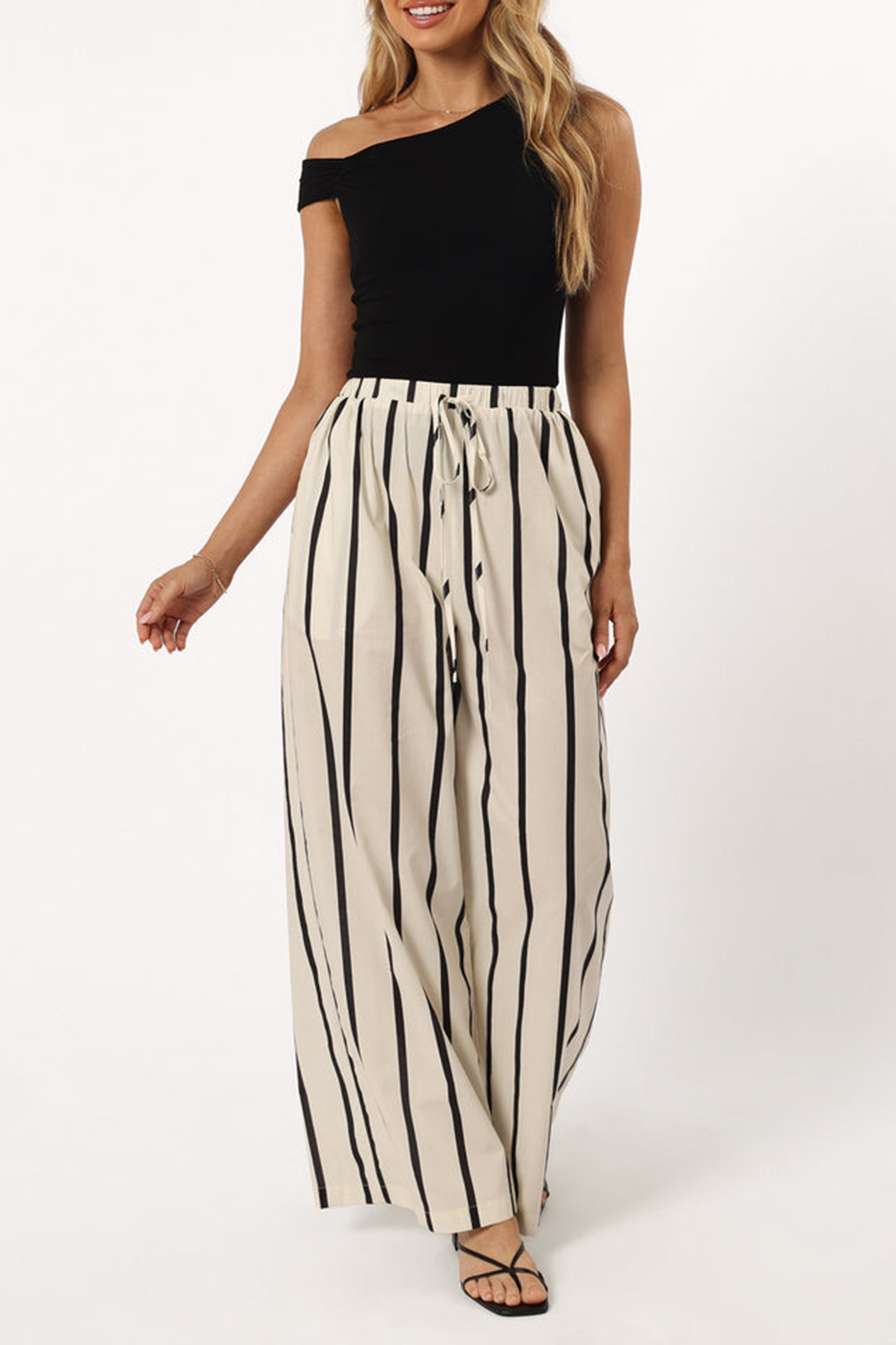 LEISURE CREAM STRIPE PANT