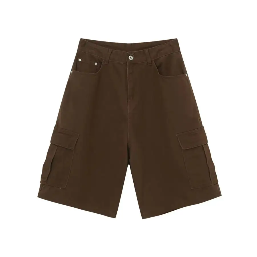 Men's Mid Rise Denim Shorts with Cargo Pockets