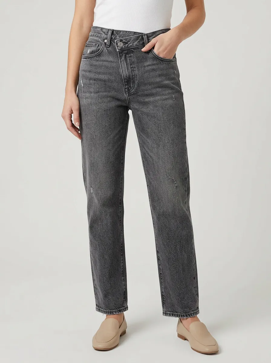 Straight Leg High Waist Classic Straight Jeans