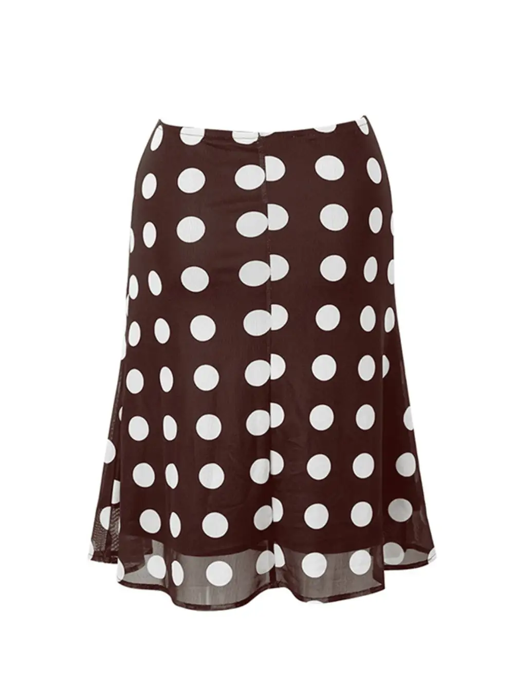 Sharp Mesh Polka Skirt