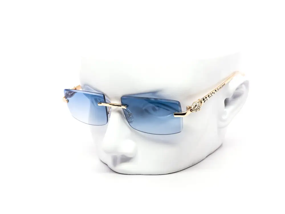 12-Pack Bold Rimless Square Cat-Eye Gradient Sunglasses