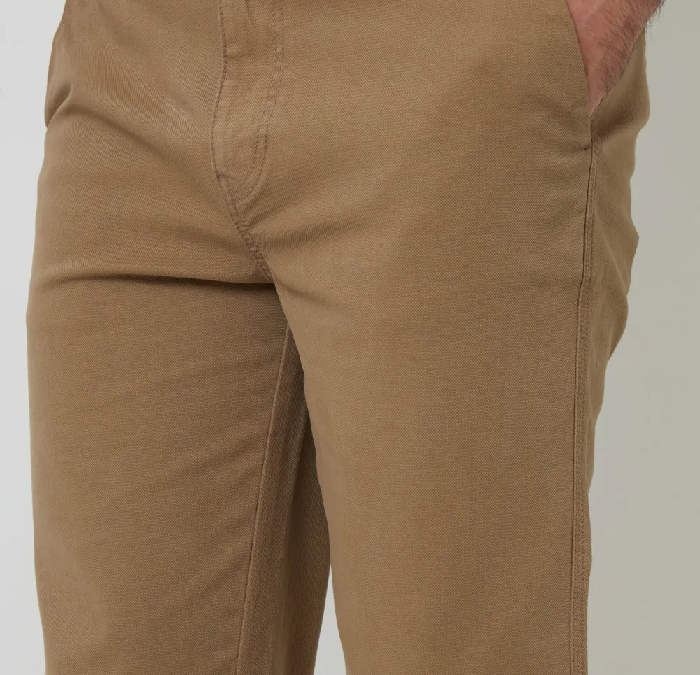 Men's Dark Stone Elastic-Waist Chino Pants