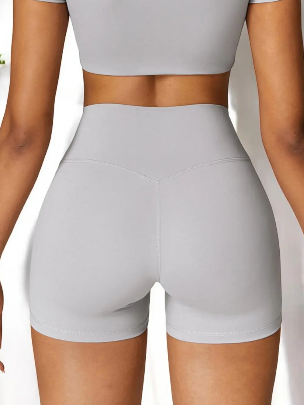 High-Waist Seamless Stretch Athletic Shorts