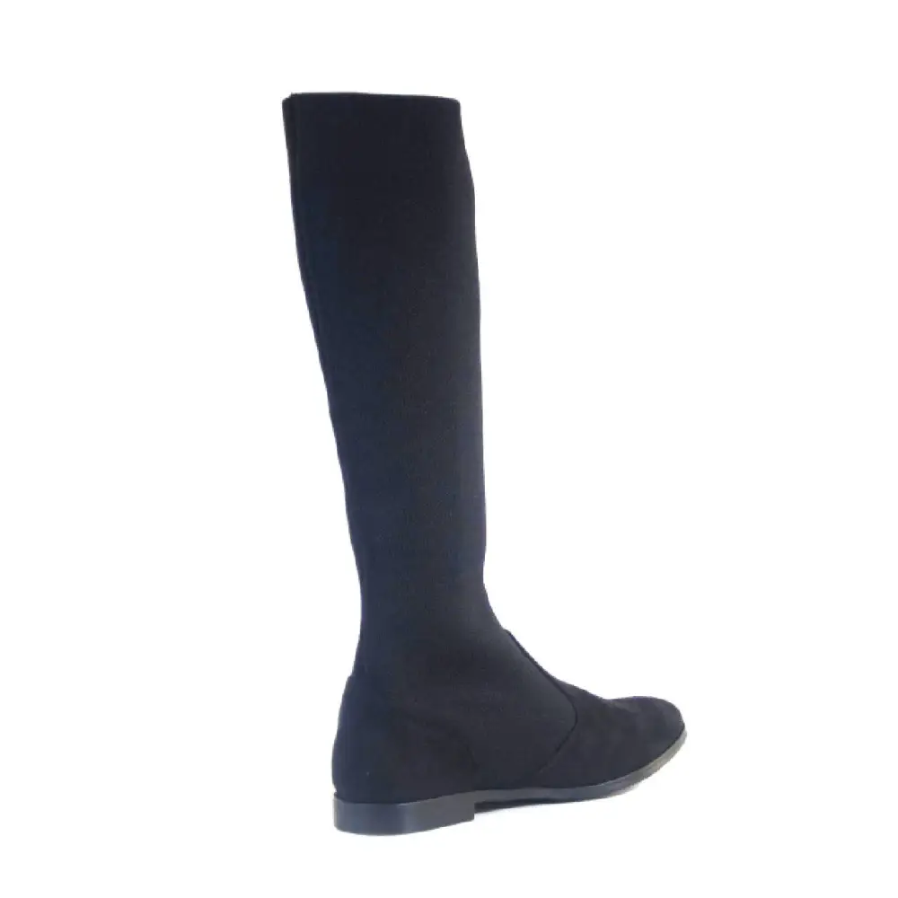 Knit Stretch Pull On Knee High Boots