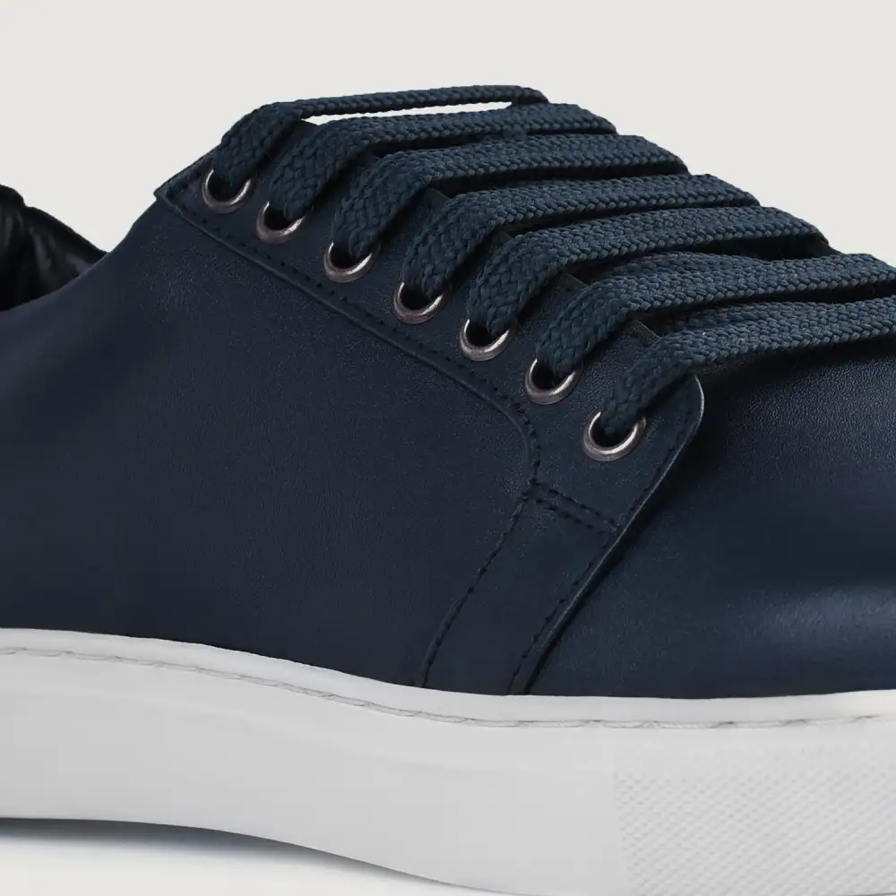 Refined Leather Low Top Sneakers
