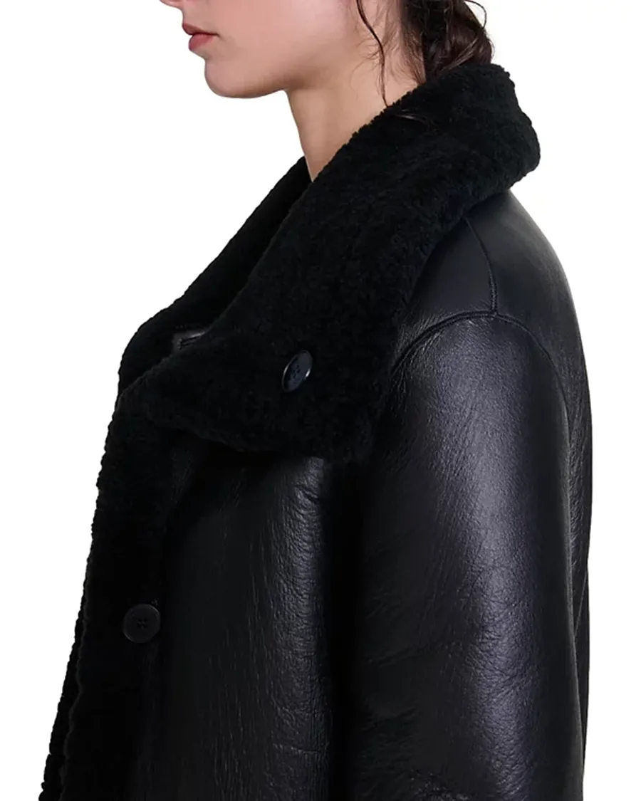 Black Reversible Shearling Jacket