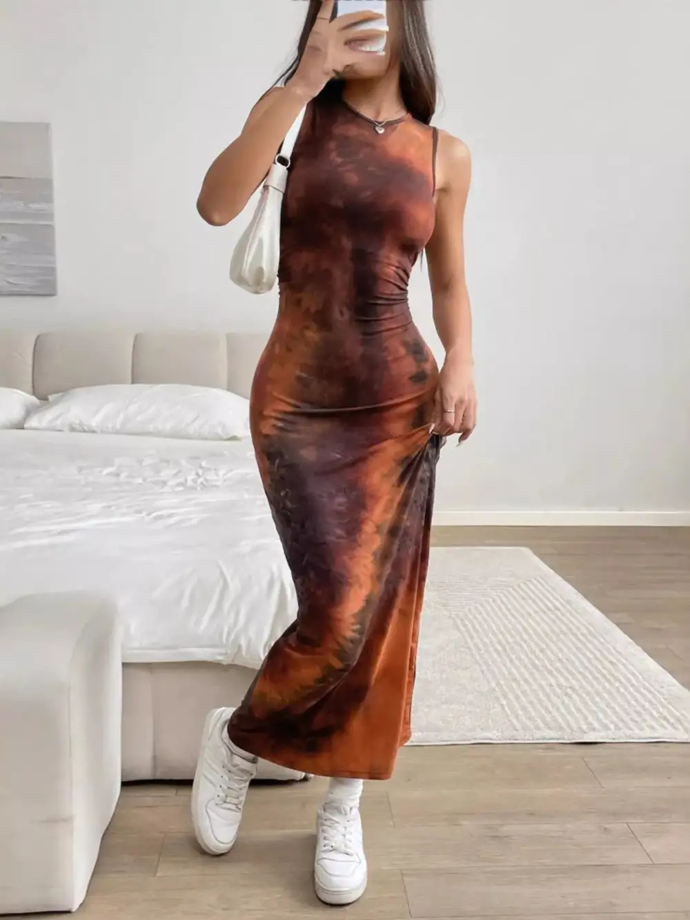 Tie Dye Bodycon Maxi Dress