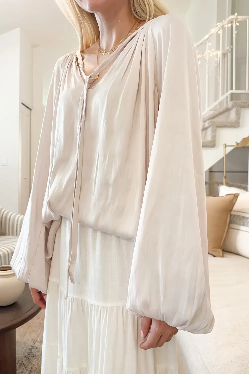 Easy Wear Soft Satin Blouse