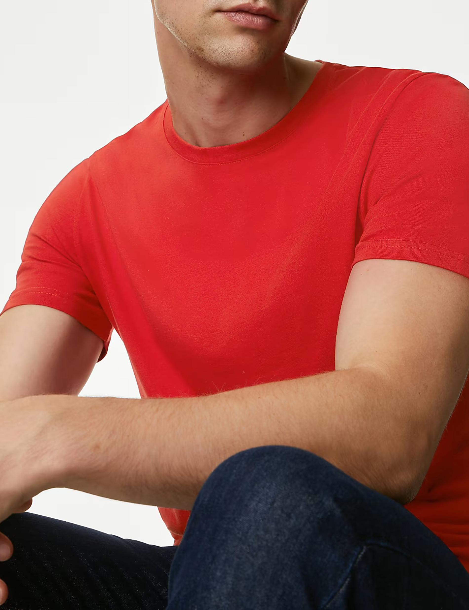 White Basic Crew Neck Short Sleeve Tee