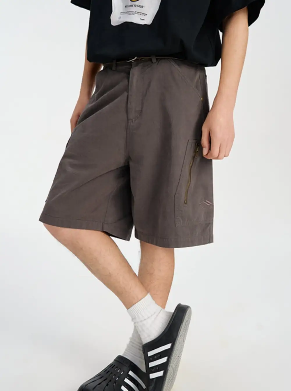 Washed Multi Pocket Cargo Shorts