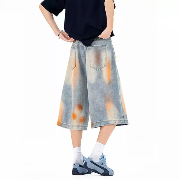 Streetwear Wide Leg Denim Shorts