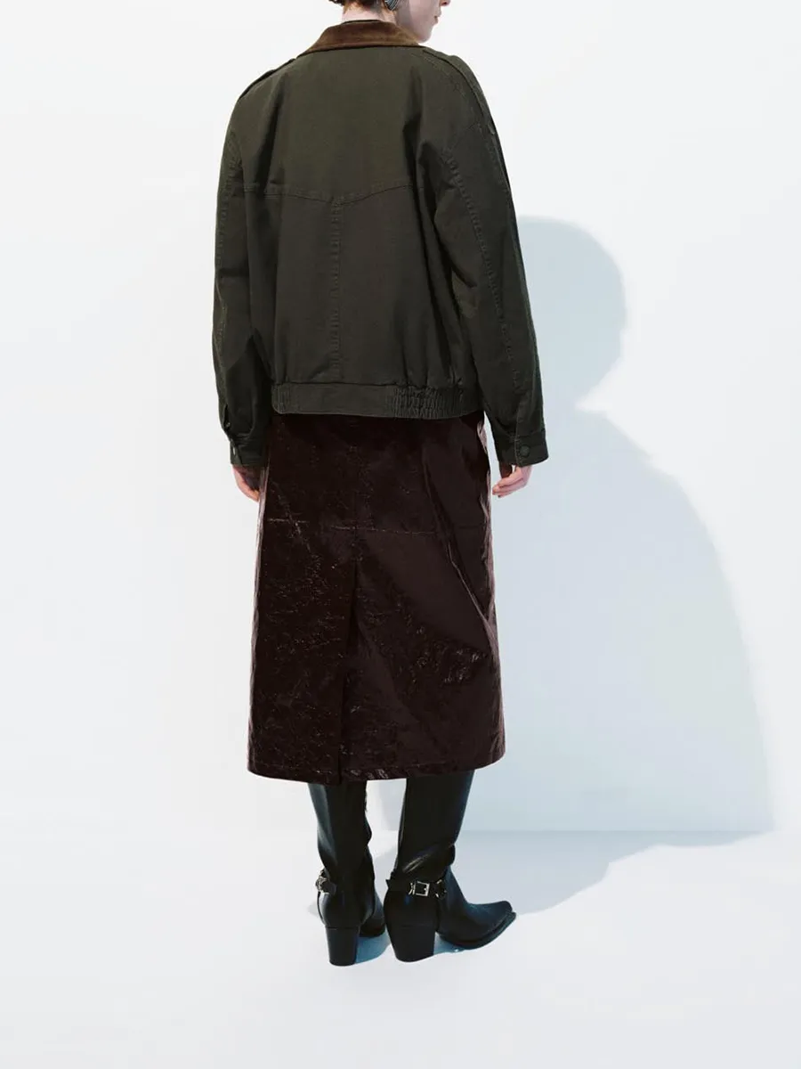 A Casual Pure Cotton Jacket With A Large Lapel For Ladies