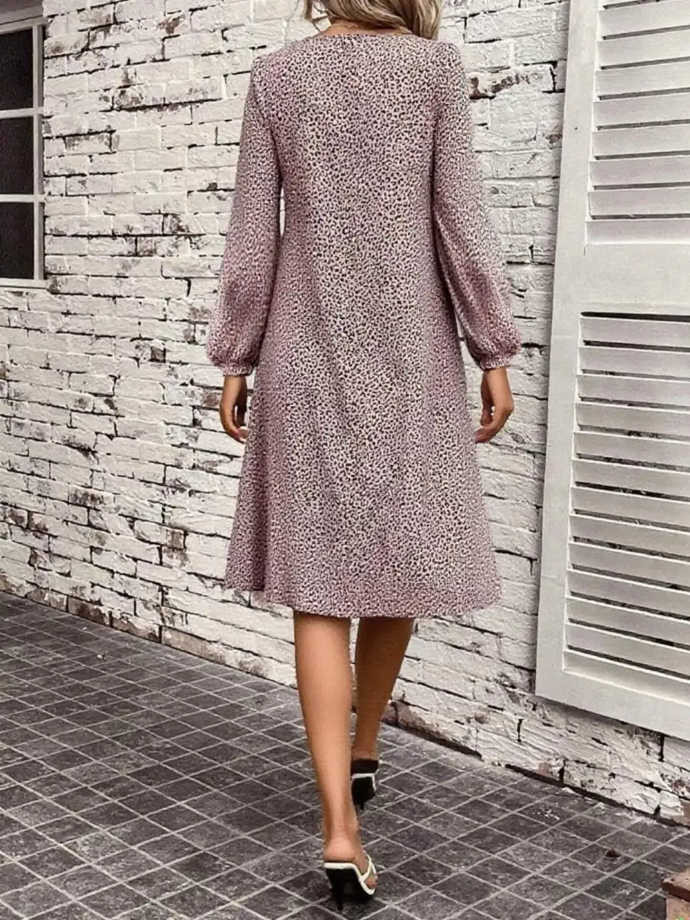 Comfort Fit Animal Print Midi Dress