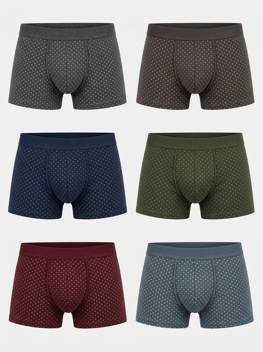 Men's Prescott Polka Dot Dot Boxer Briefs 6-Pack
