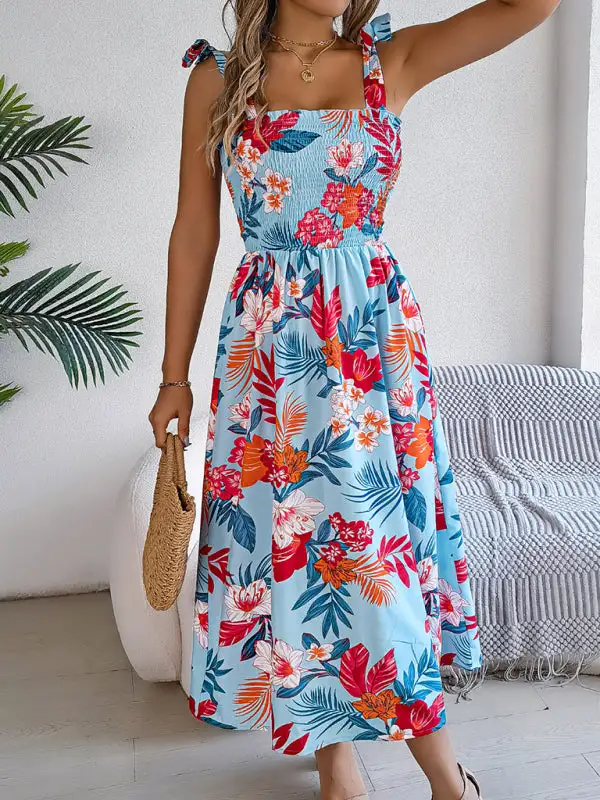 Minimal Collared Printed Dress