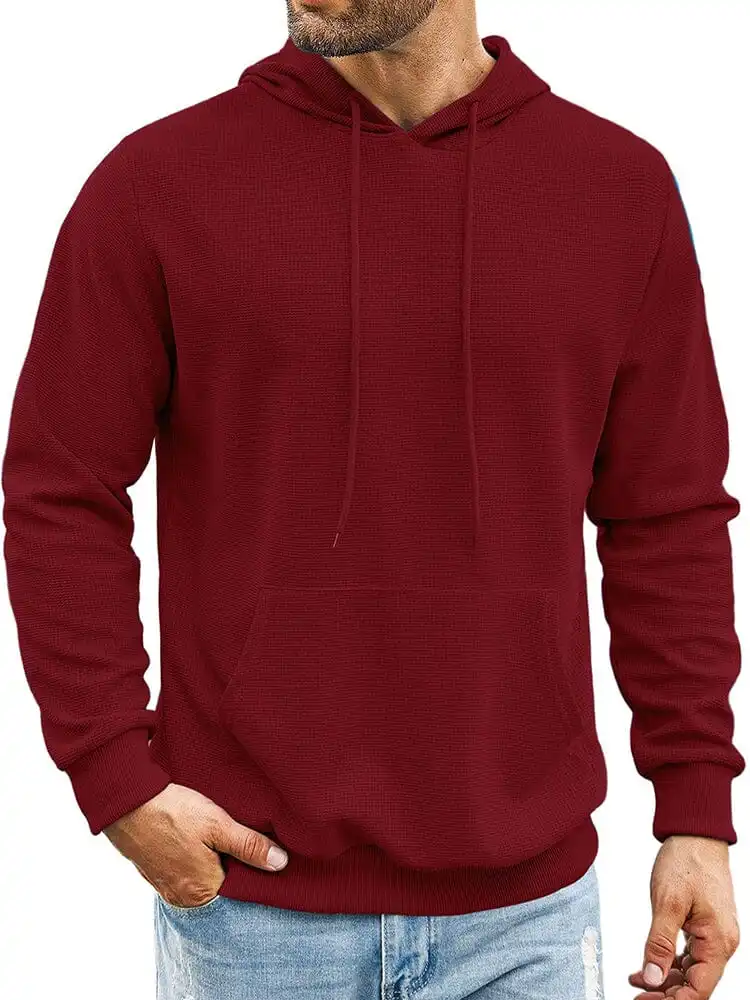 Classic Leisure Waffle Knit Hoodie