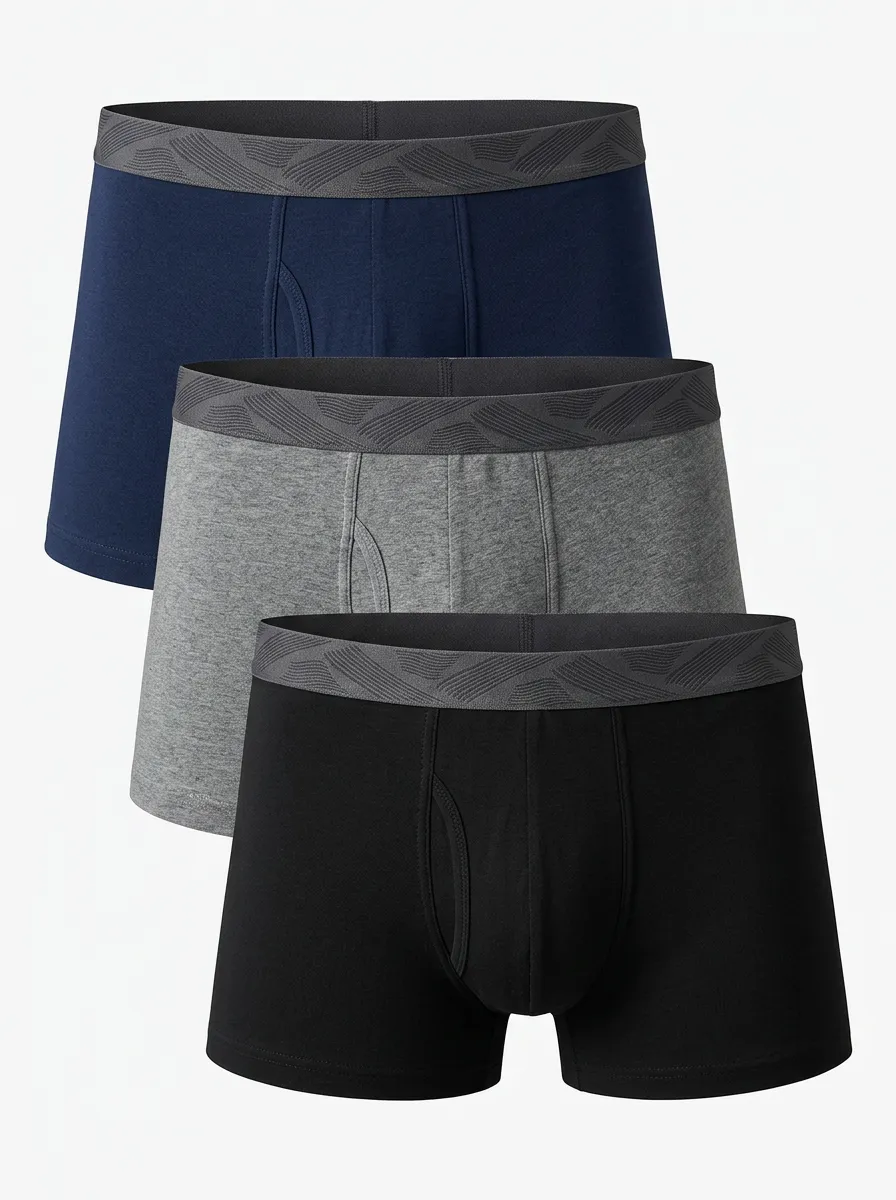 Heritage Elastic Waist Men's Three-Pack Boxer Briefs