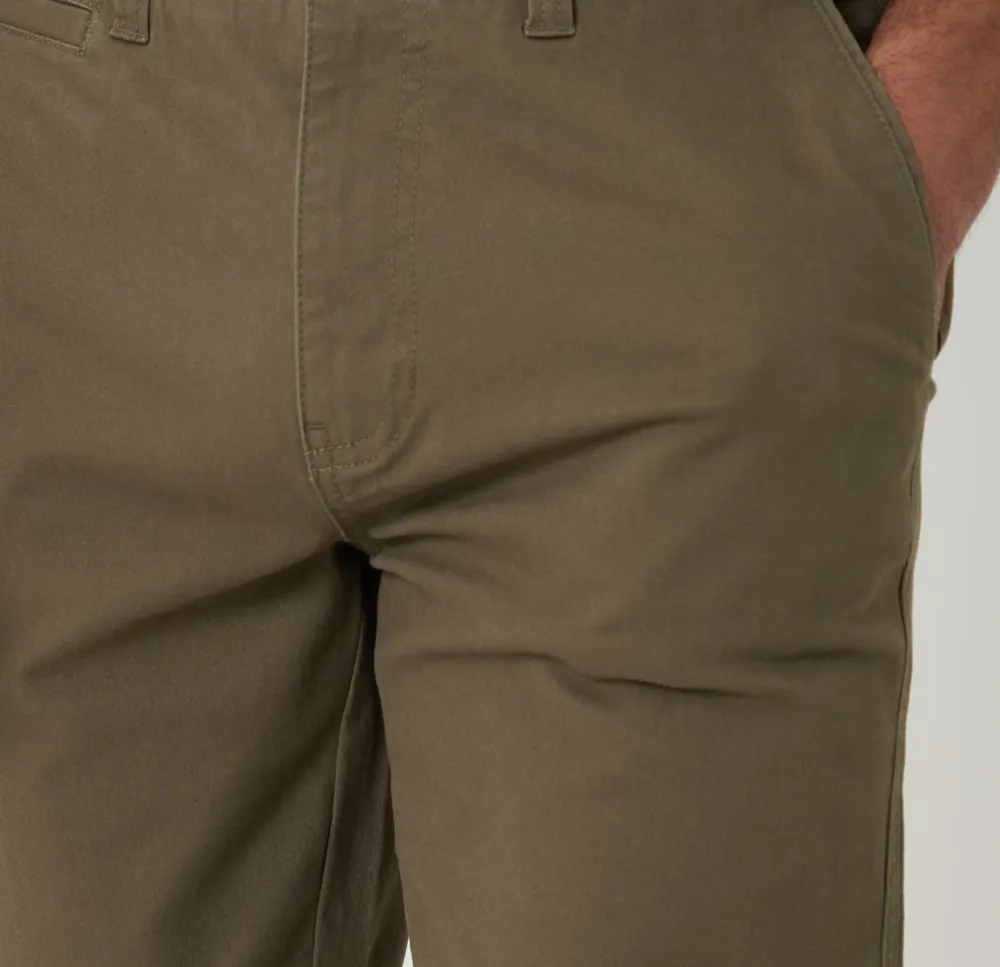 Men's Khaki Green Slim-Fit Chino Pants