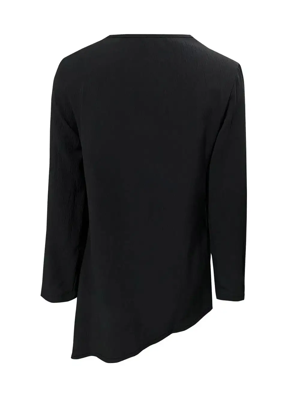 Draped V-Neck Ruffle Trim Blouse