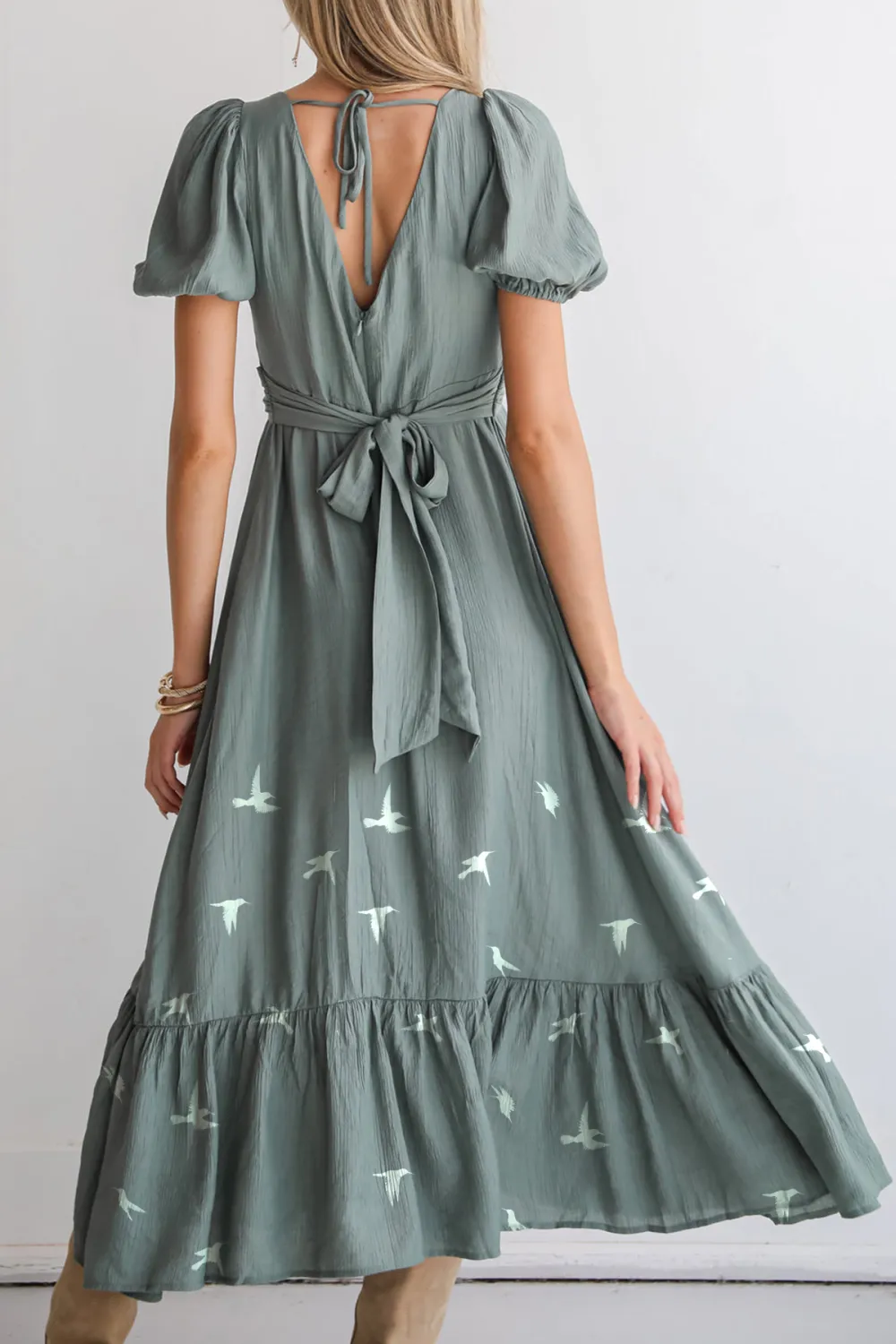 Confident Moves Sage Midi Dress