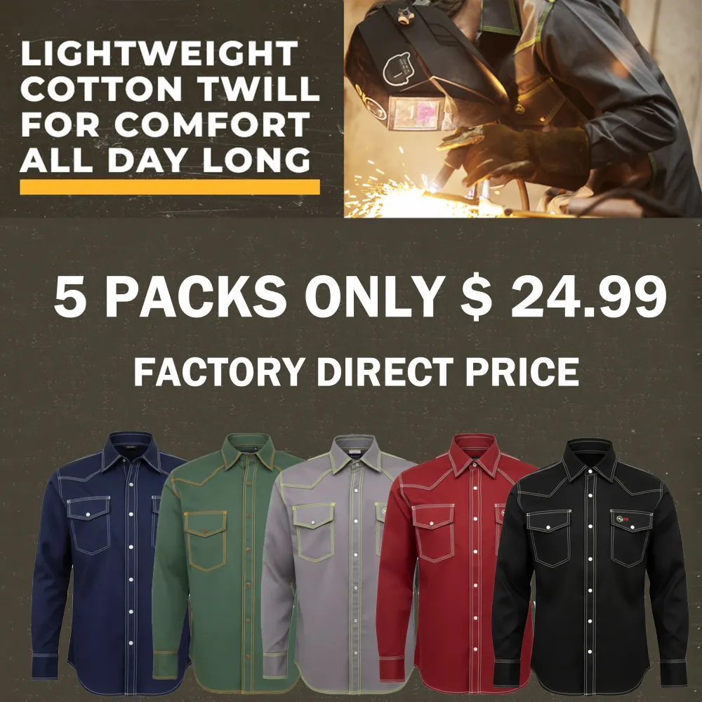🔥𝗛𝗢𝗧 𝗦𝗔𝗟𝗘 - Men's FR Classic Western Welding Shirt