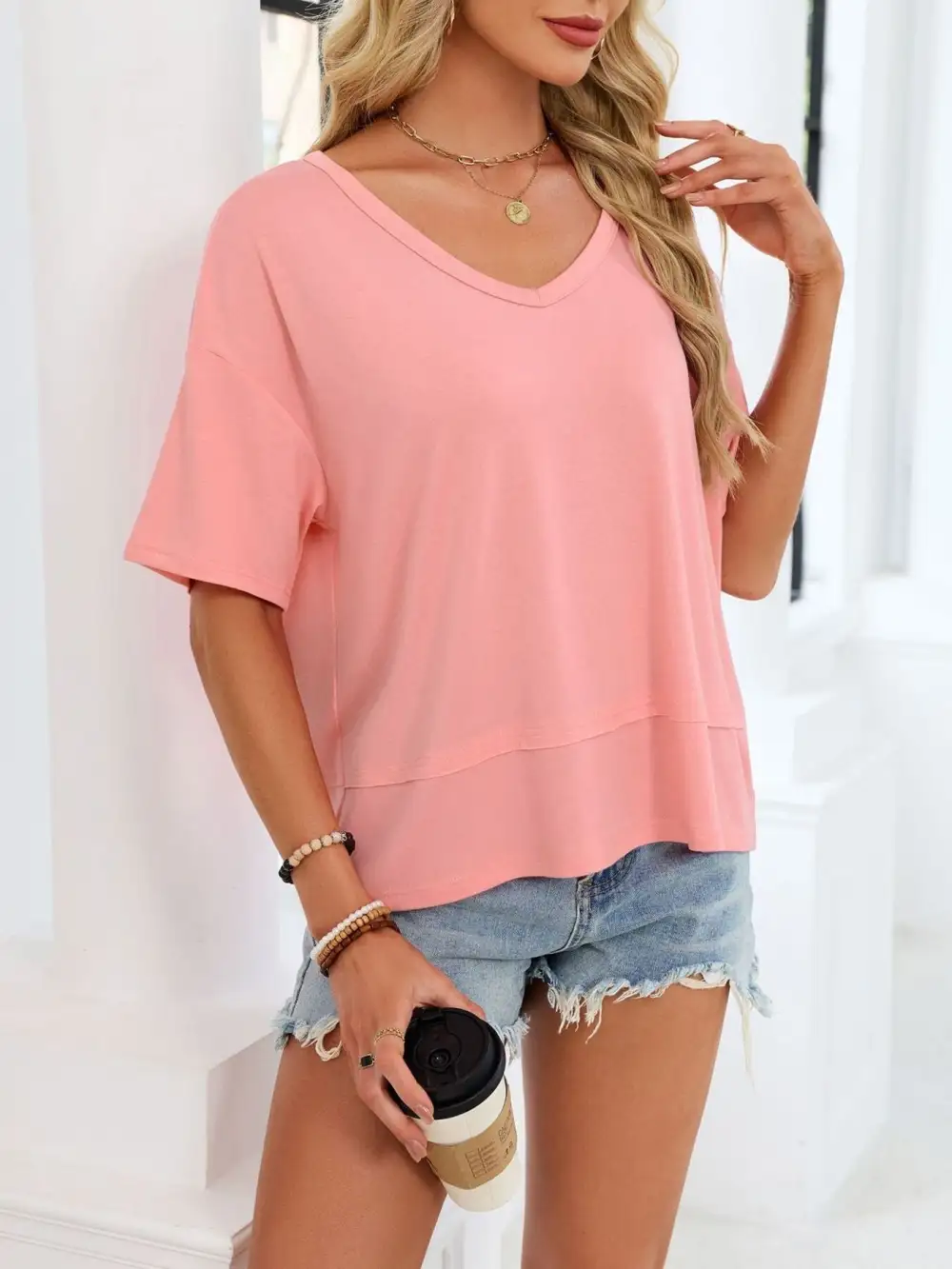 Easygoing V-neck Relaxed Fit T-shirt