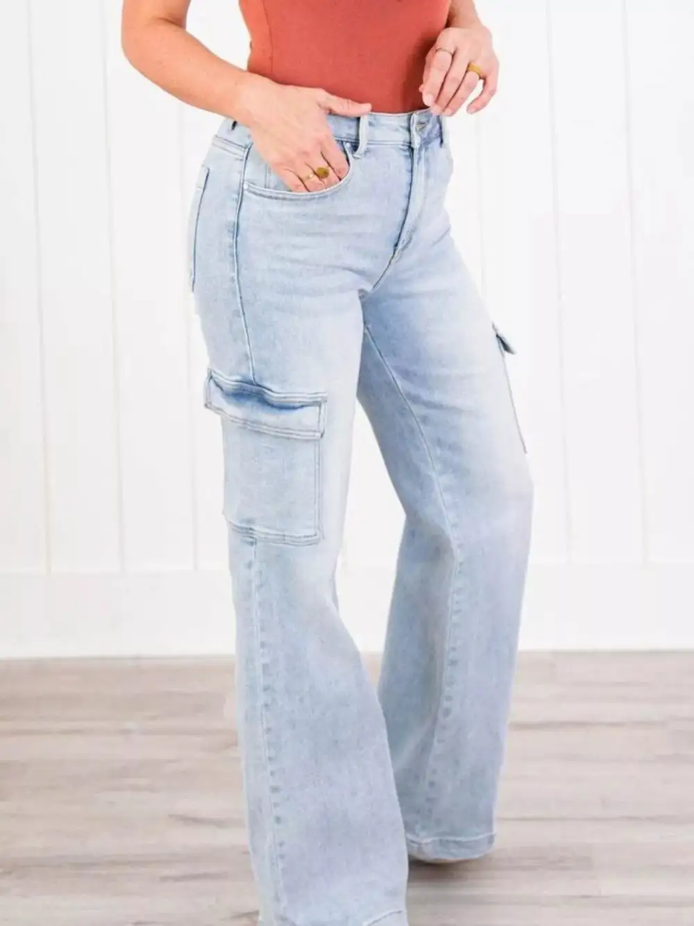 Wide Leg Denim Jeans