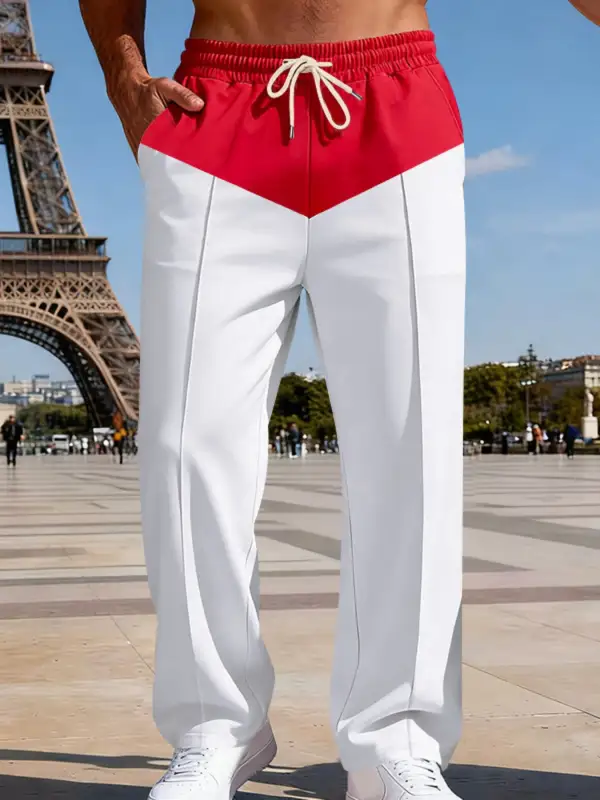 Men's Full Size Two Tone Relaxed Fit Pants