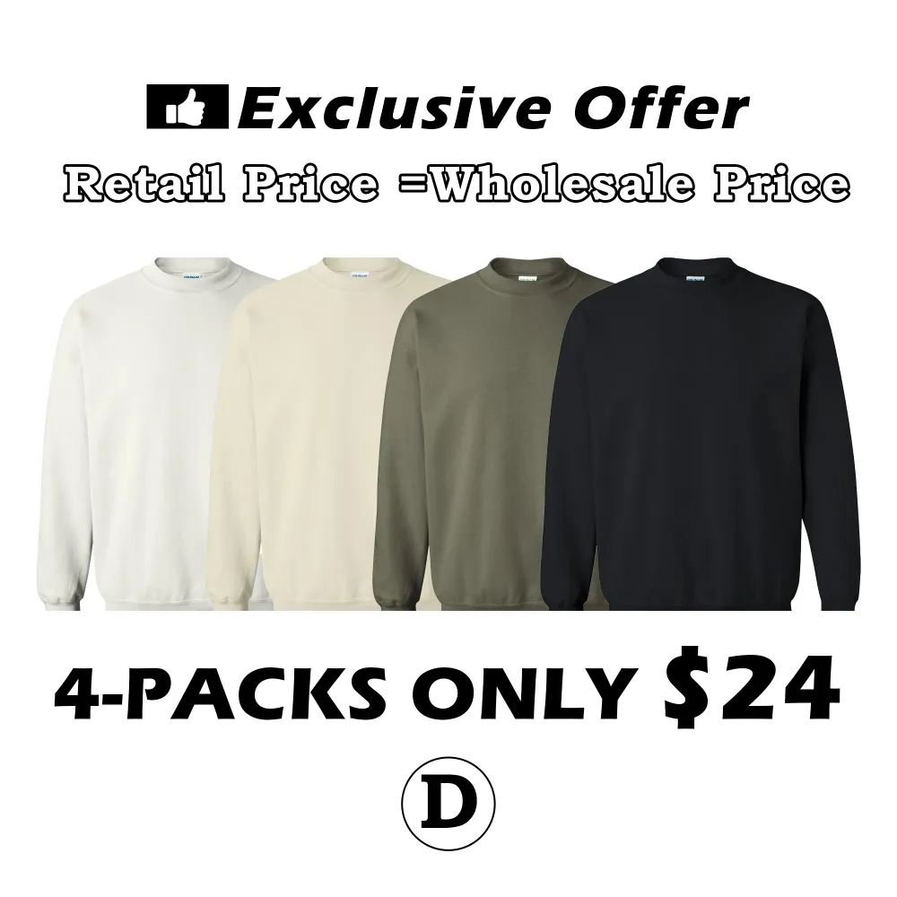 Gildan 18000 Adult Crewneck Sweatshirt, 8oz./yd., 100% cotton