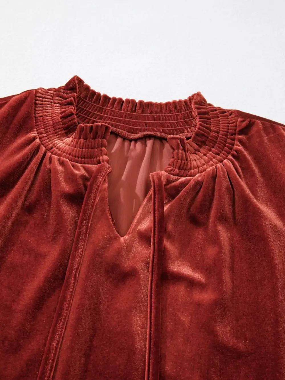Velvet Puff Sleeve Dress Casual