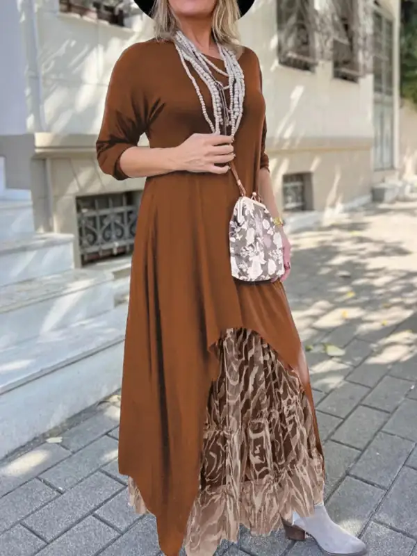 Wearable Cut Animal Print Midi Dress