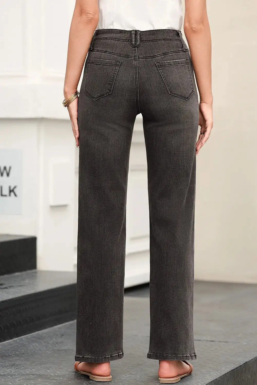 Contemporary High Rise Wide Leg Jeans