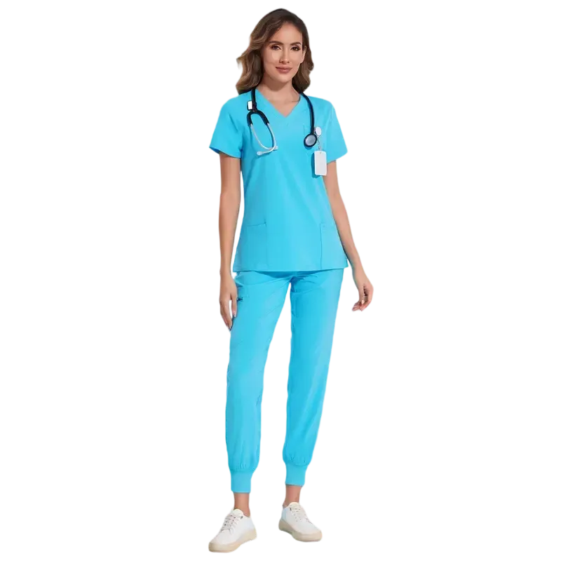 Women's Medical Suit - V-neck Top and Sweatpants