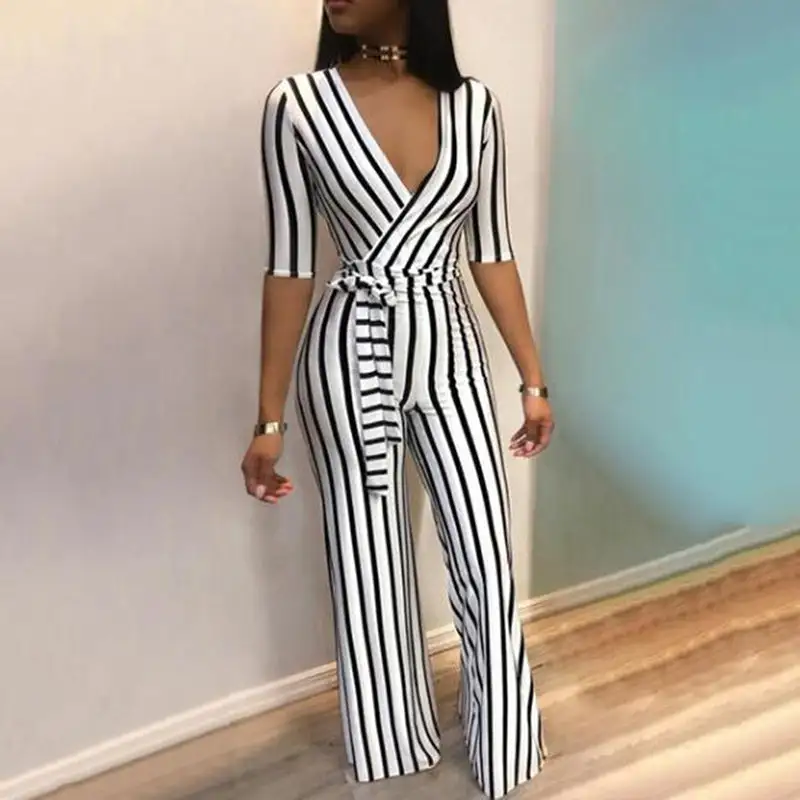 Vertical Stripe Chic Jumpsuit