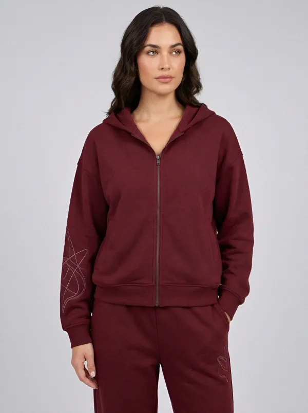 Women's Charcoal Cuffed Joggers Zip-Up Hoodie Jacket & Jogger Set