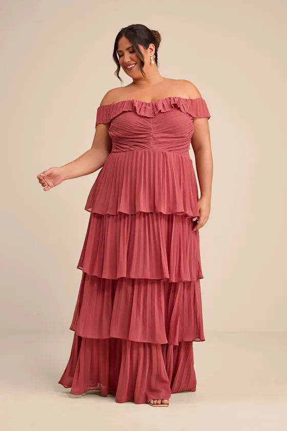 Always Remarkable Light Blue Floral Off-the-Shoulder Maxi Dress