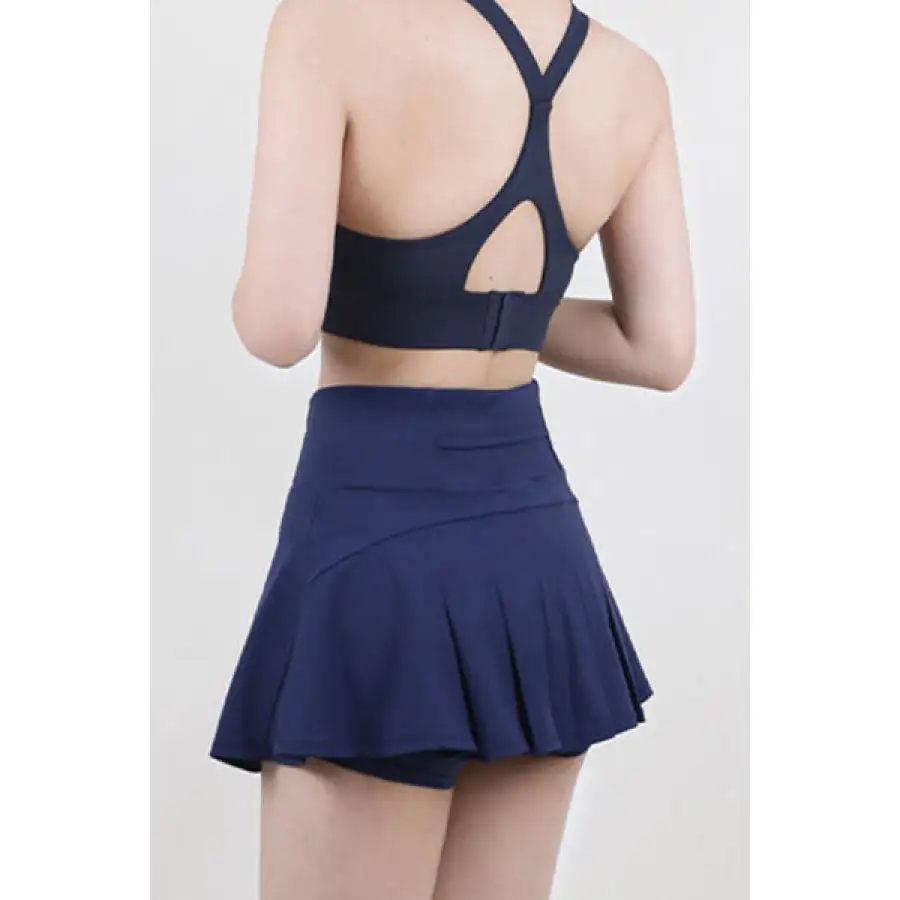 High Waist Pleated Active Skirt