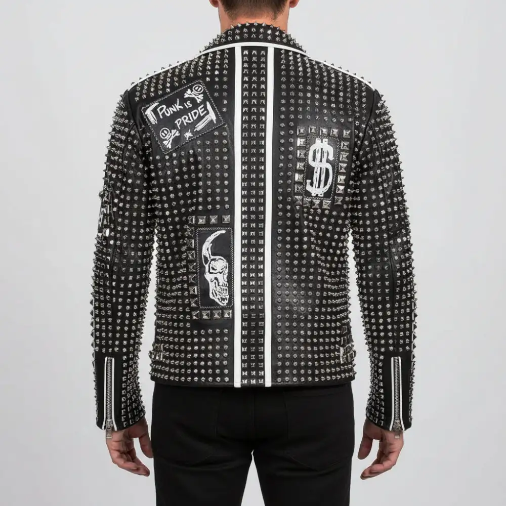 Everyday Leather Biker Motorcycle Studded Jacket