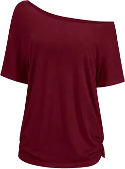 omen's Solid Color Tee Top